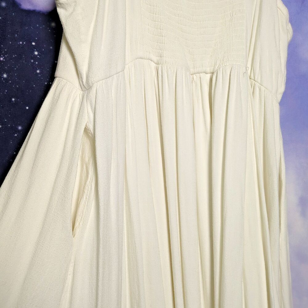 Torrid Babydoll Dress Plus Size 0 Ivory Cottage Minimalist Vacation Summer Fairy - Picture 6 of 11